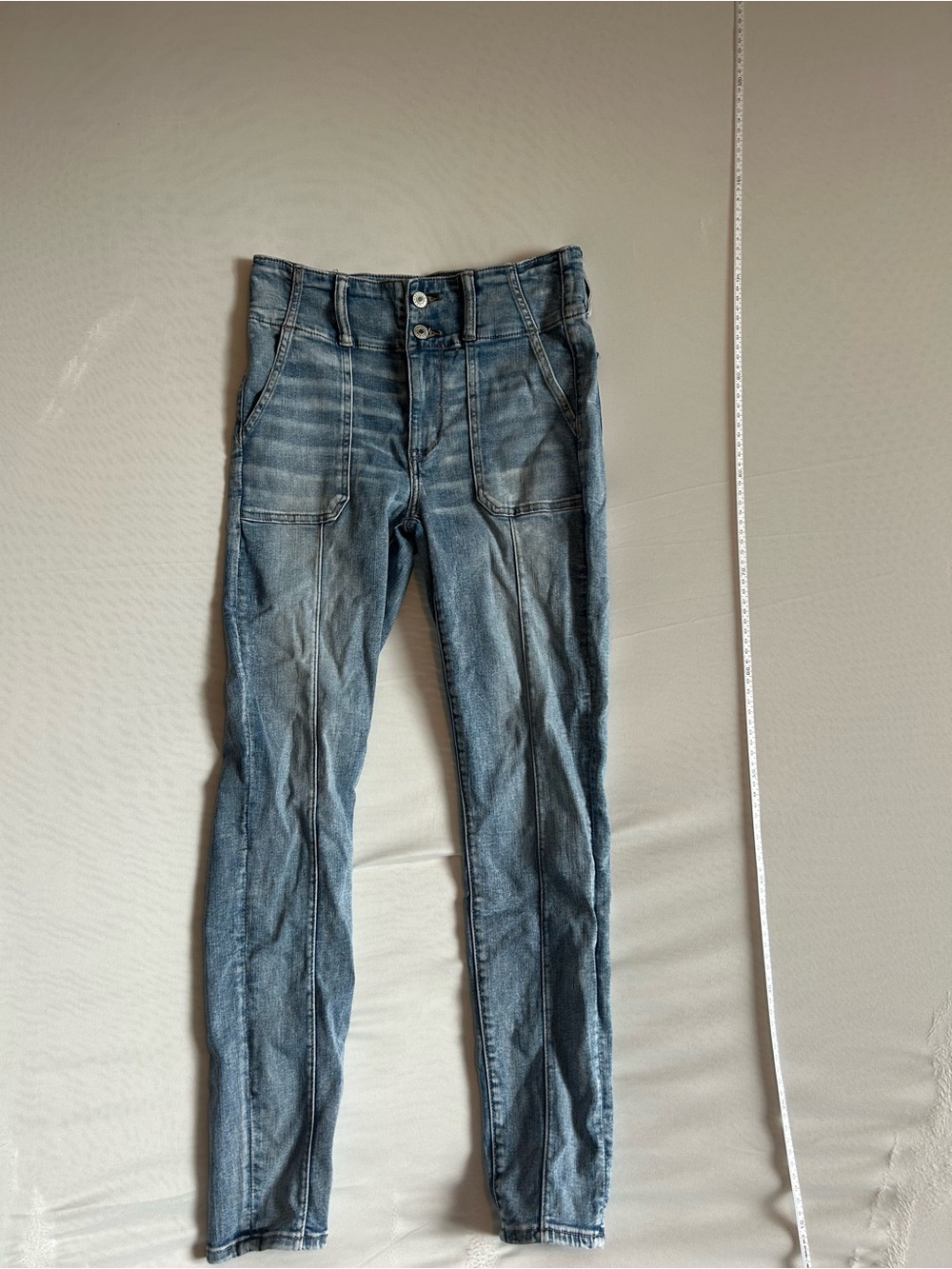American Eagle Women's Blue Denim Skinny Jeans
